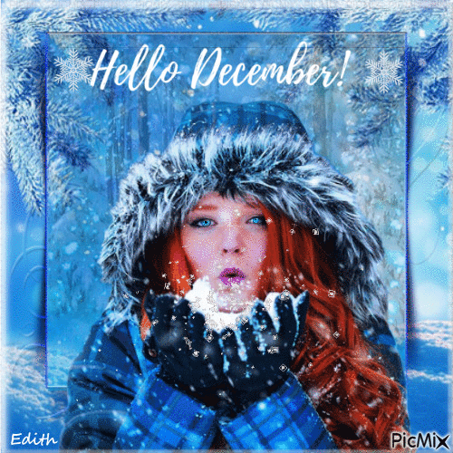 Winter Woman Hello December Gif Pictures, Photos, and Images for