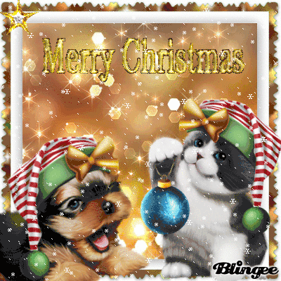 Merry christmas puppy gif
