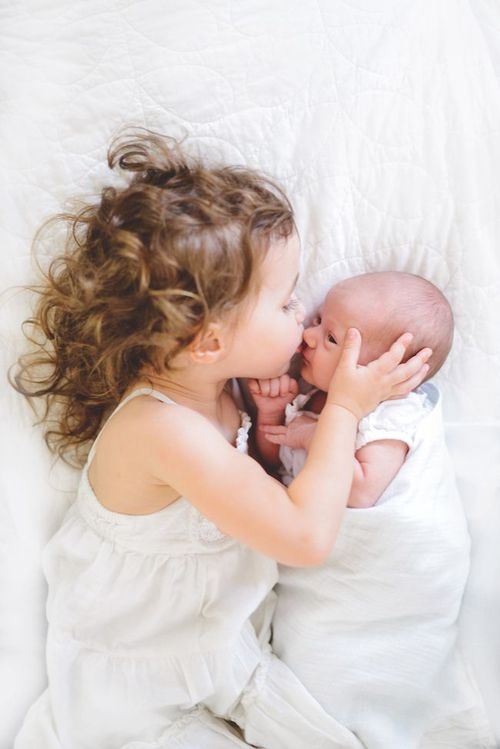 Sisterly kiss
