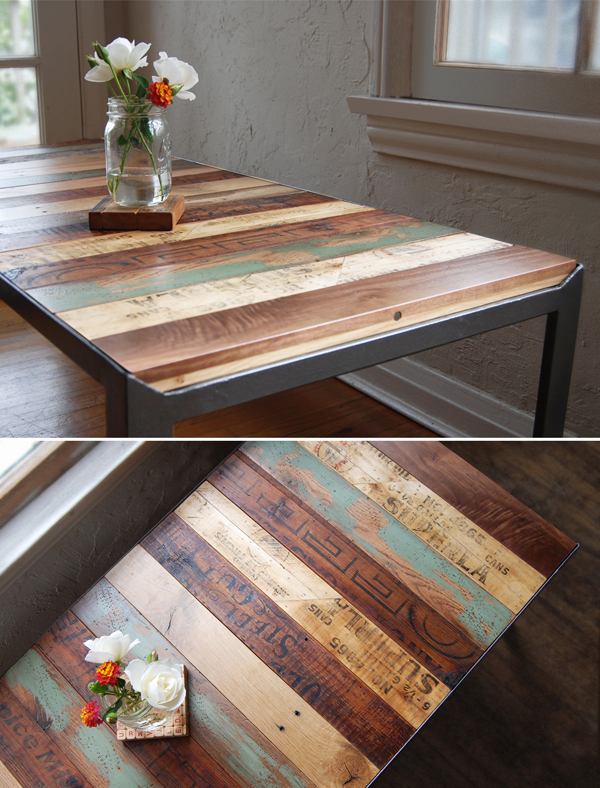 Recycled art table