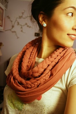 Braided layered scarf