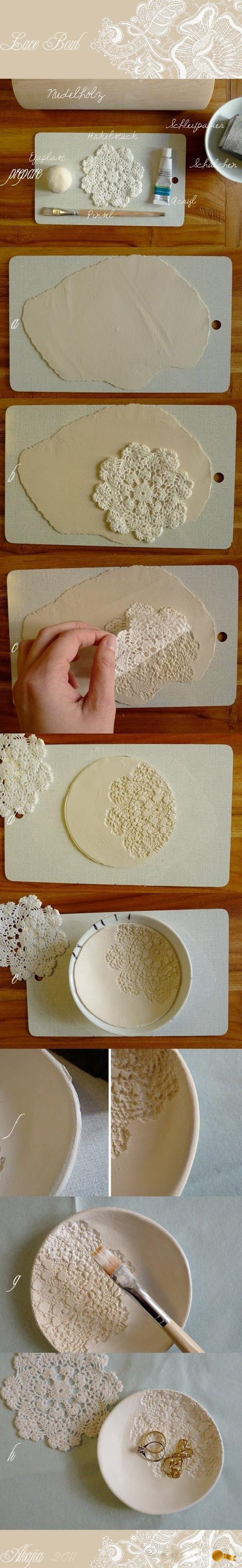 DIY Lace Bowl