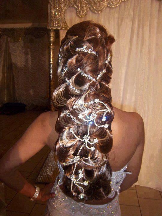 Bling Weaved Through Hair