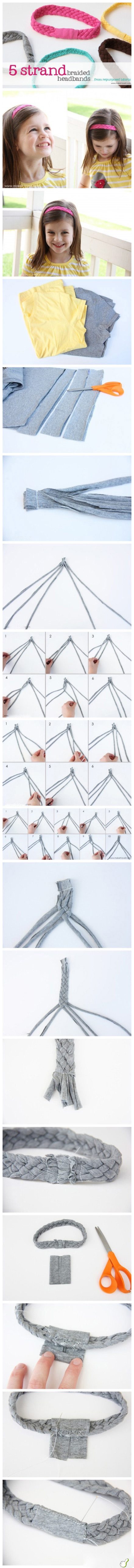 DIY 5 Strand Braided Headbands