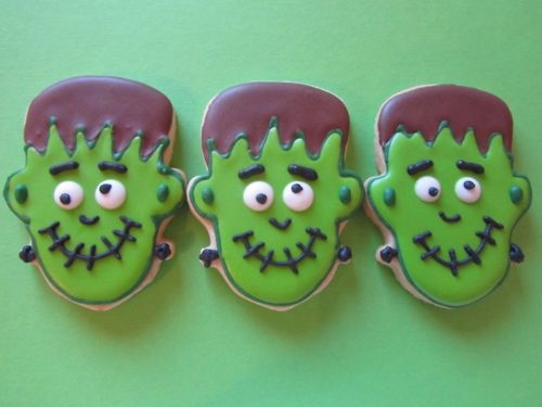 Frankenstein Monster Halloween Cookies Frankenstein Monster Halloween Cookies