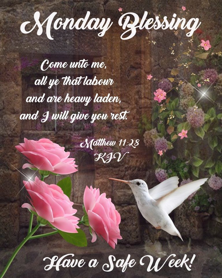 Monday Blessings With Bible Verse Images Matthew 11:28 Monday Blessing Scripture Pictures, Photos, And Images For  Facebook, Tumblr, Pinterest, And Twitter