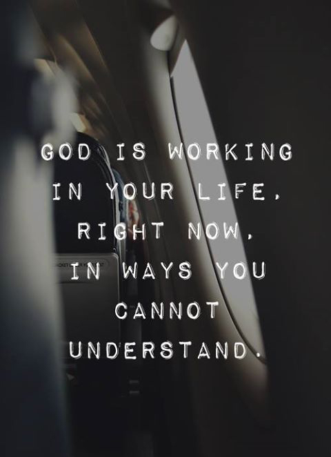 God is working