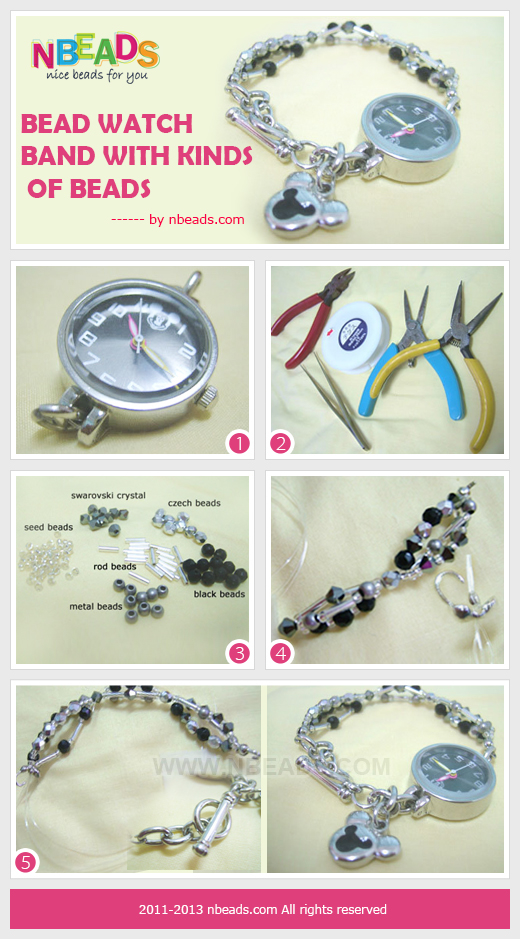  Bead Watch Band with Kinds of Beads