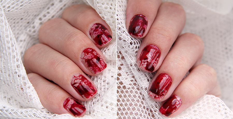 Blood splatter nails