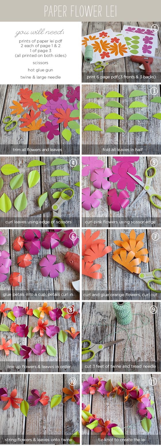DIY Paper Flower Lei