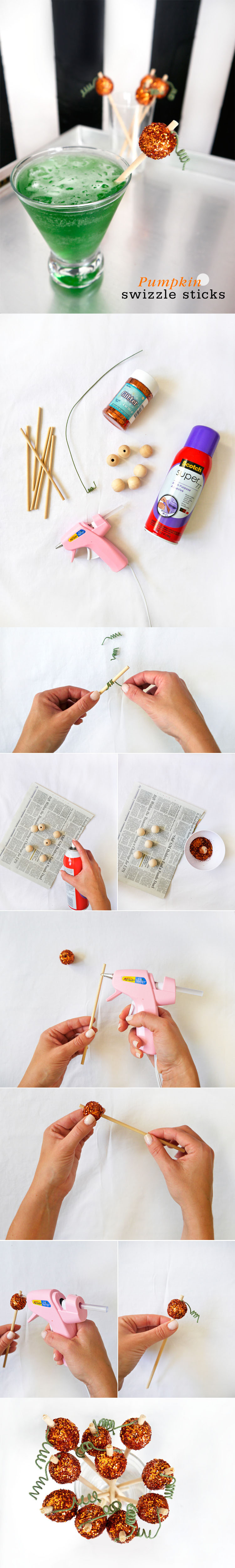 DIY Pumpkin Swizzle Sticks DIY Pumpkin Swizzle Sticks