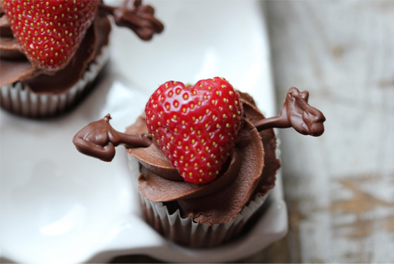 Strawberry heart toppers Strawberry heart toppers