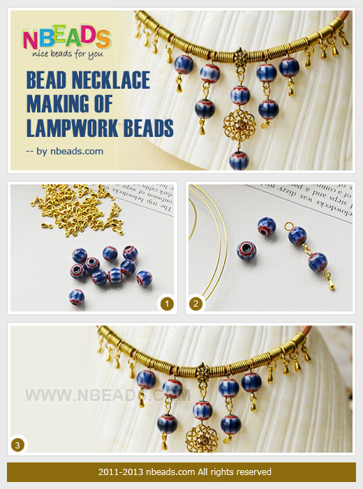 Bead Necklace Making of Lampwork Beads Bead Necklace Making of Lampwork Beads