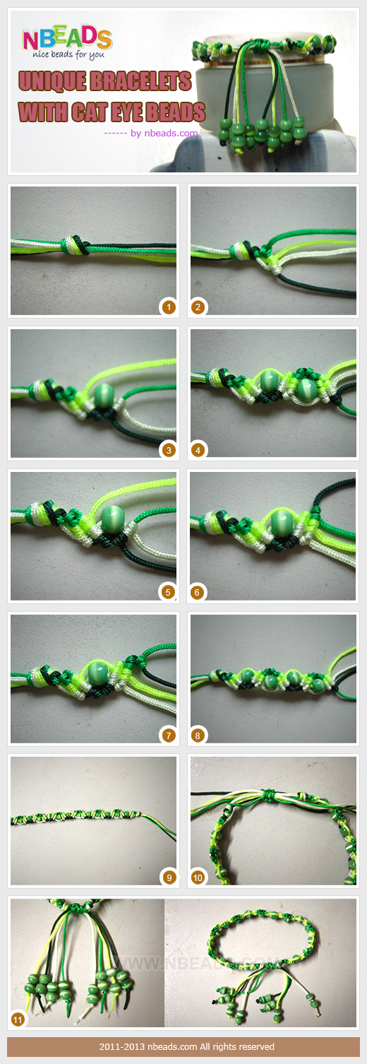 Unique bracelets with cat eye beads Unique bracelets with cat eye beads