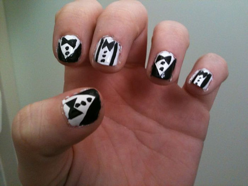 2. Cute Tuxedo Nail Art - wide 7