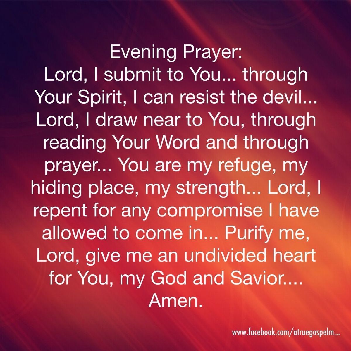 Evening Prayer To The Lord Pictures, Photos, and Images for Facebook