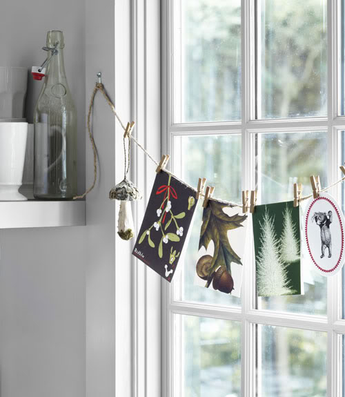 Twine and clothespin garland Twine and clothespin garland