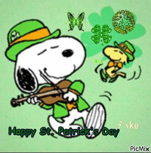 Musical Snoopy & Woodstock - Happy St. Patrick's Day Pictures, Photos ...