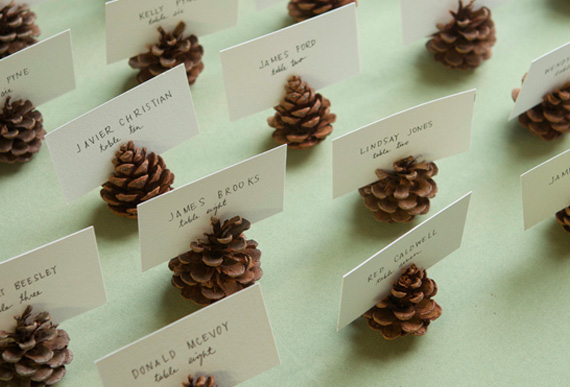 Pinecone card holders Pinecone card holders
