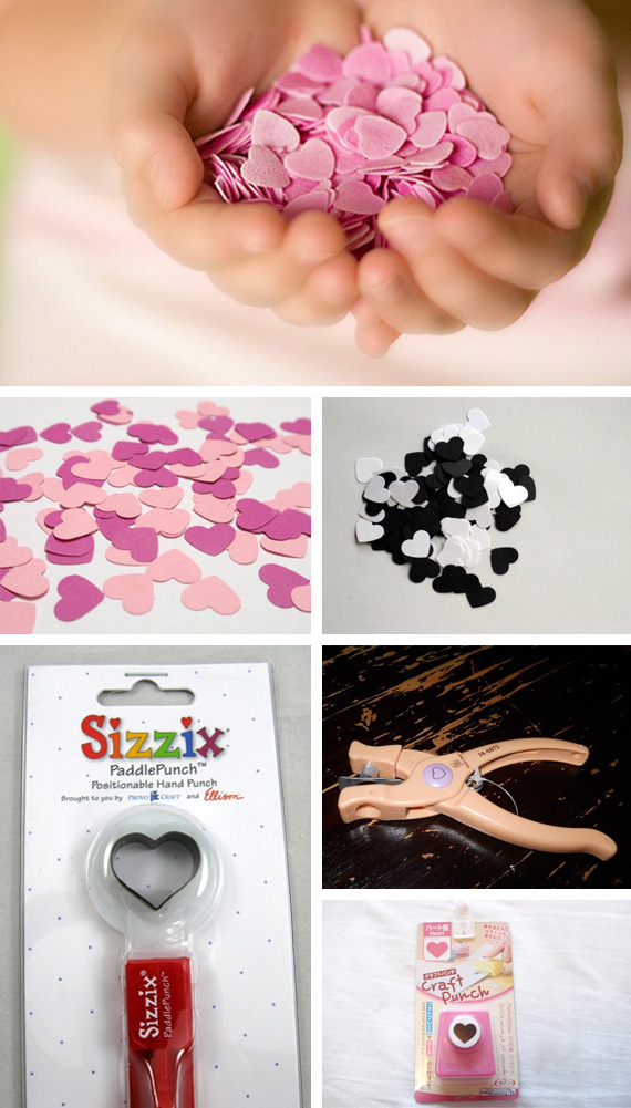 Heart shaped conffeti