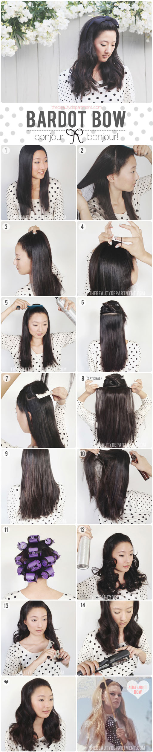 DIY Brigitte bardot bow style