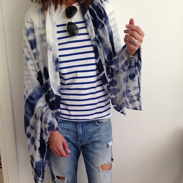 Blue tie dye fashion Blue tie dye fashion