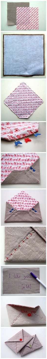 DIY Fabric Gift Envelopes DIY Fabric Gift Envelopes