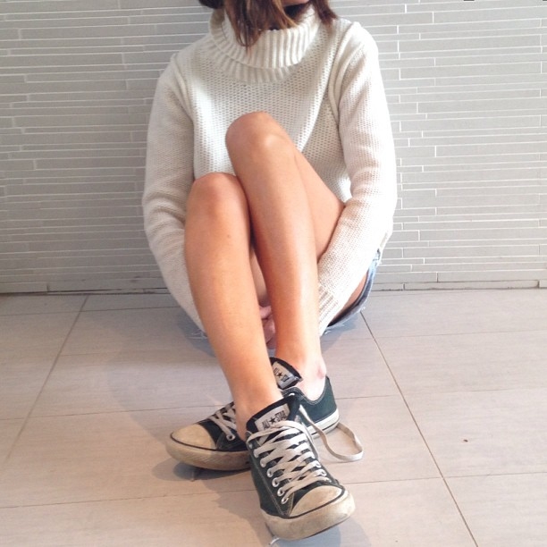 Sweater and Coverse Sweater and Coverse