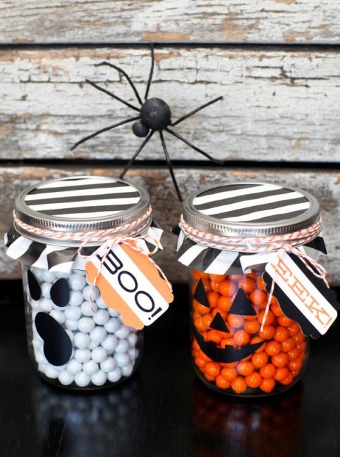 Halloween Mason Candy Jars