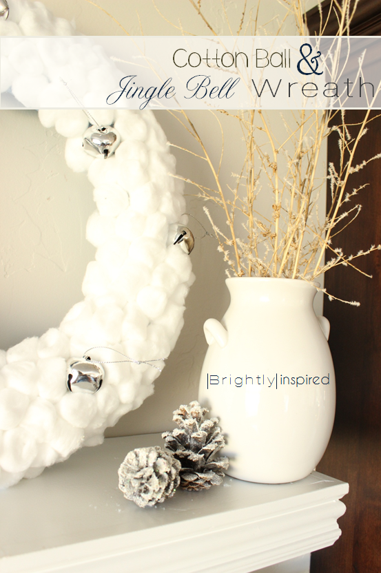 Cotton ball wreath