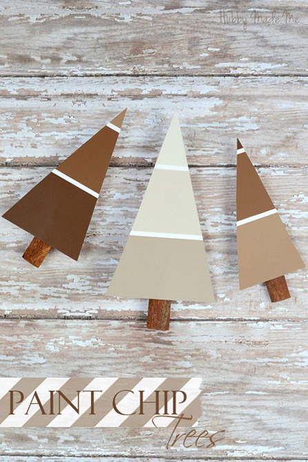 Paint chip christmas trees Paint chip christmas trees