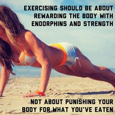 Exercising should be about rewarding