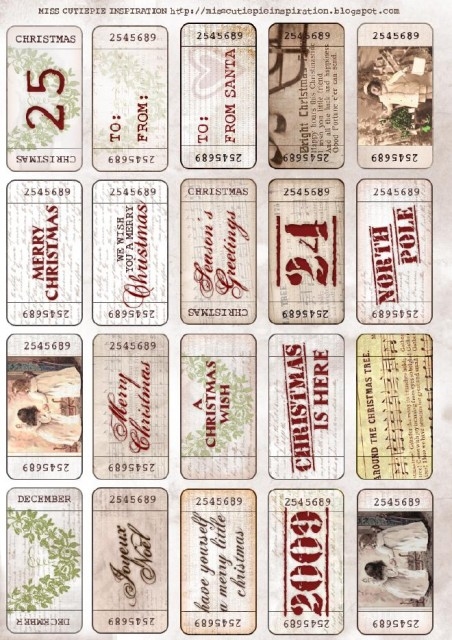 Vintage Christmas Tags