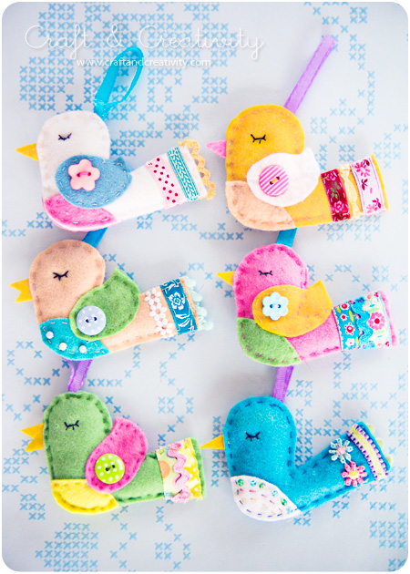 Little bird ornaments