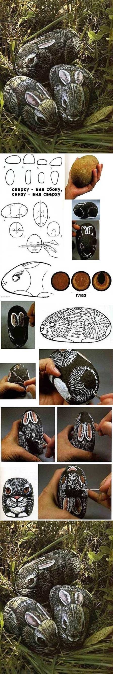 Rabbit Stone Art