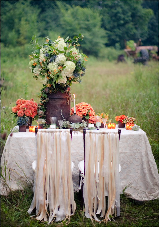 Rustic autumn centerpiece