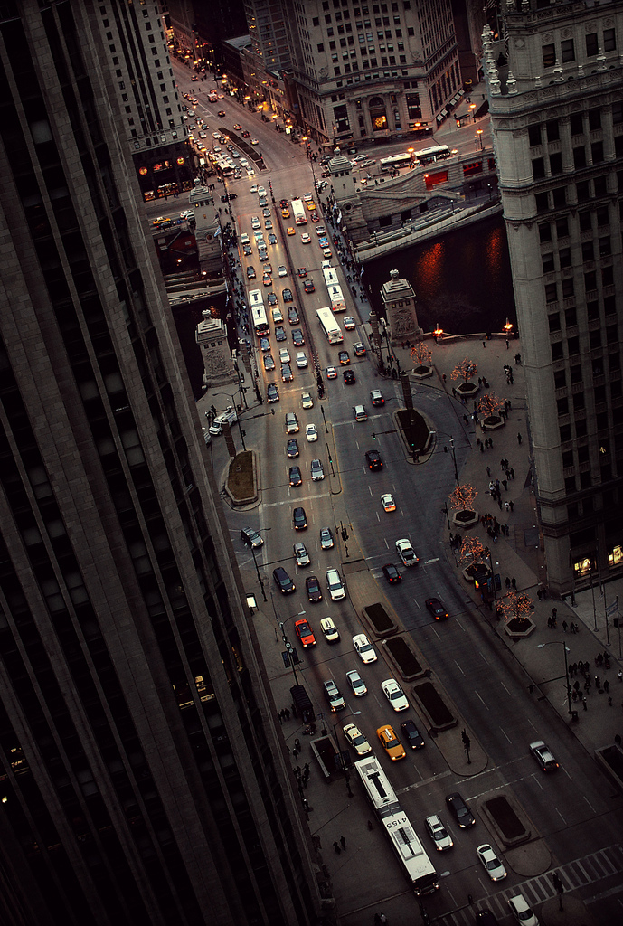 Twisted city of cars