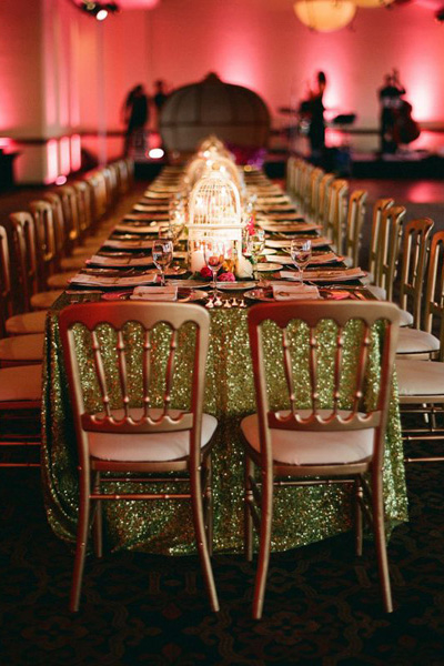 Sparkly wedding decor