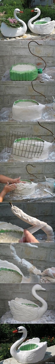 DIY Swan Potter DIY Swan Potter