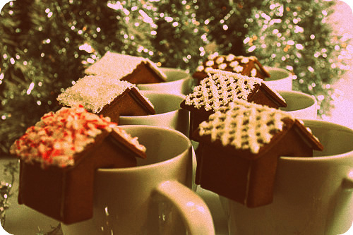 Gingerbread houses and hot cocoa