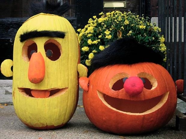 Bert and Ernie Jack O Lanterns