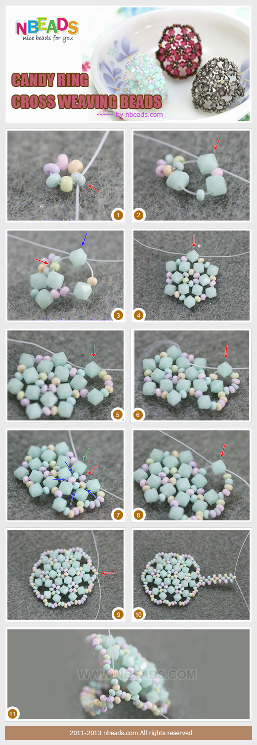 Candy Ring-Cross Weaving Beads
