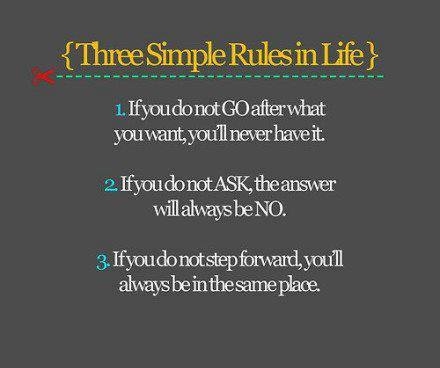 three simple rules in life three simple rules in life