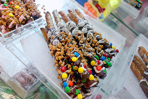 Chocolate candy pretzels
