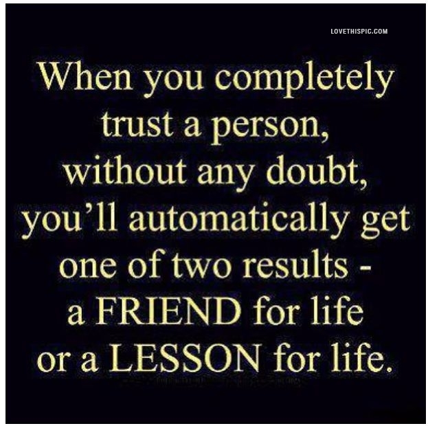 When You Trust A Person When You Trust A Person