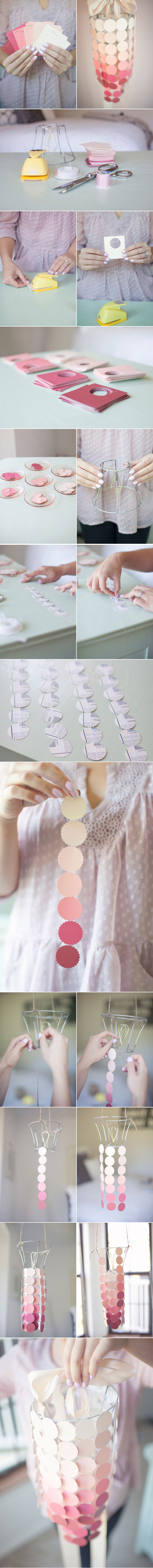 DIY Paint Swatch Chandelier DIY Paint Swatch Chandelier