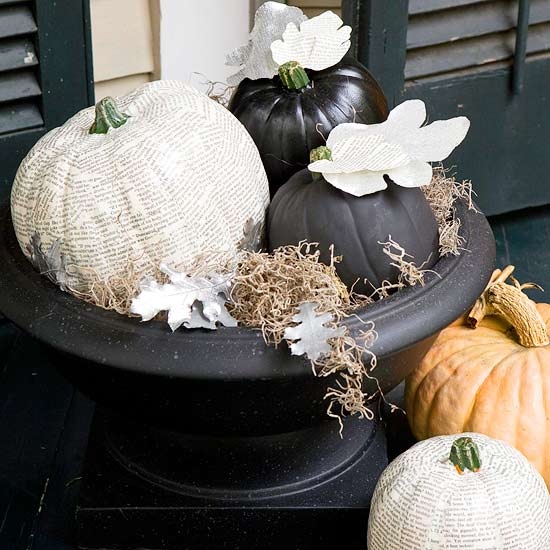 Book page pumpkins