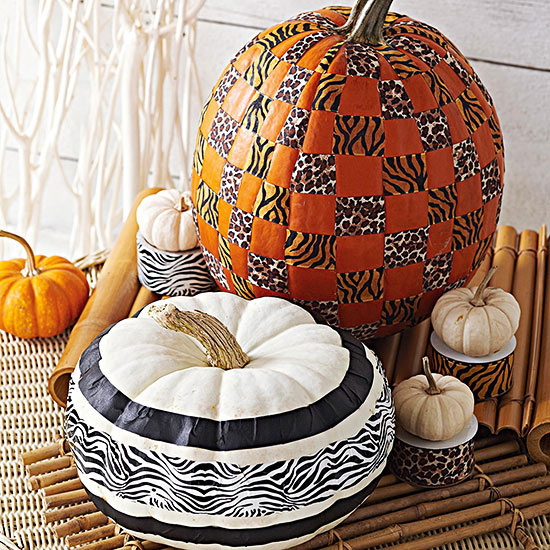 Animal print pumpkins Animal print pumpkins