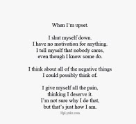 When I'm upset