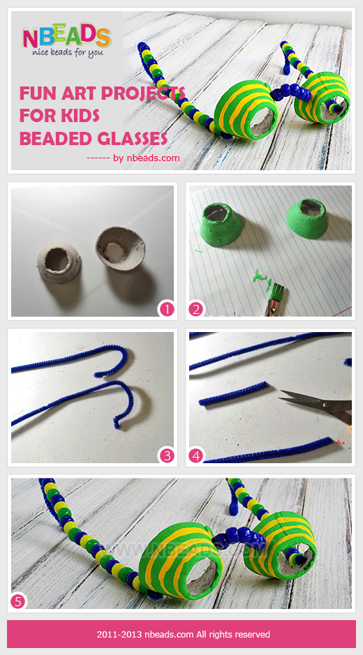 Fun Art Projects for Kids-Beaded Glasses Fun Art Projects for Kids-Beaded Glasses